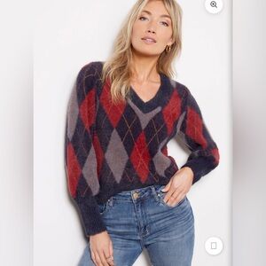 Evereve Lea Argyle Pullover Sweater